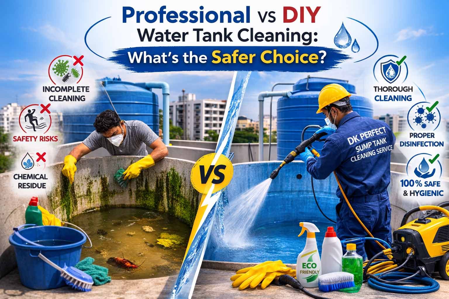 Professional vs DIY Water Tank Cleaning: What’s the Safer Choice?